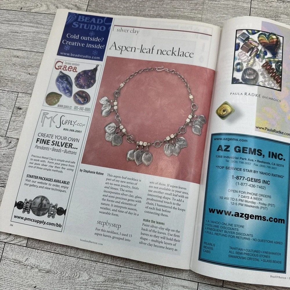 Bead & Button Magazine December 2003 10th Anniversary Jewelry‎ Making Craft
